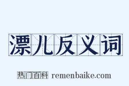 漂儿反义词是什么意思的图片